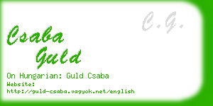 csaba guld business card